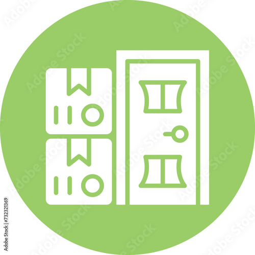 Delivery On Doorstep Icon Style