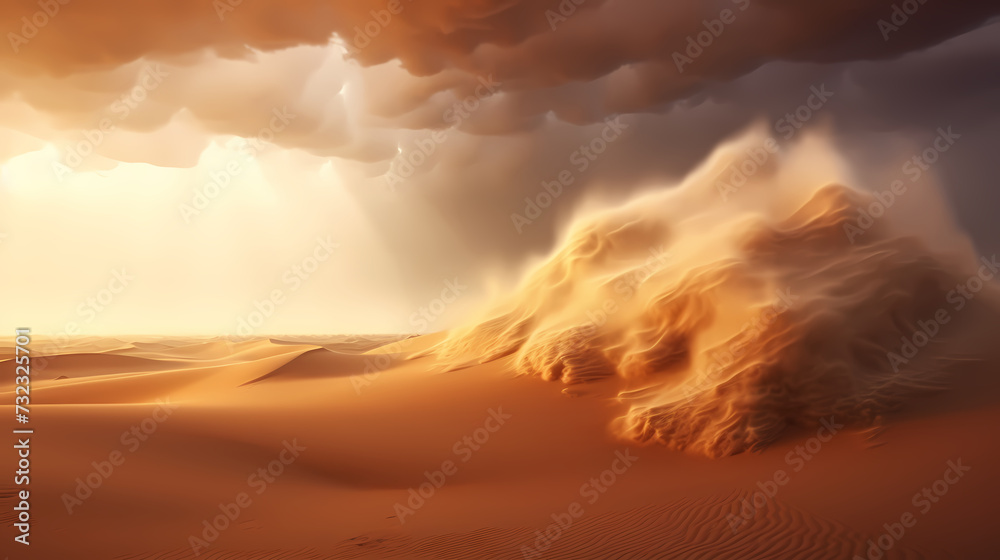 Desert background, desert landscape photography with golden sand dunes Desert background, desert landscape photography with golden sand dunes