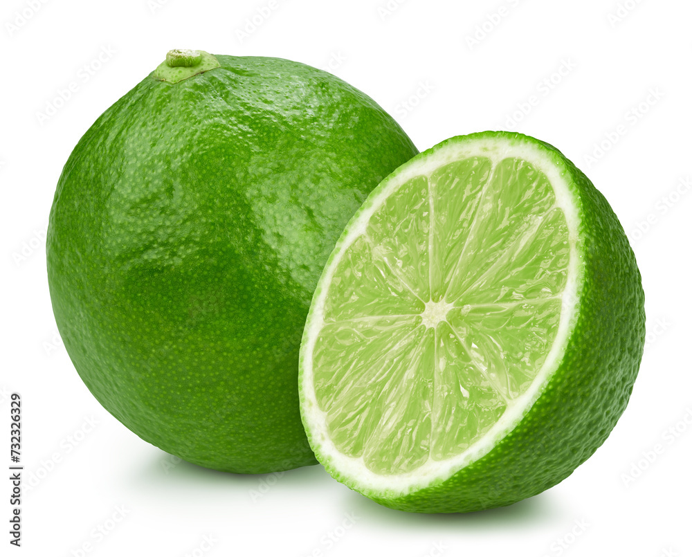 Fresh organic lime isolated Fresh organic lime isolated