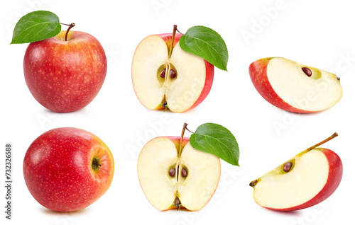 Fresh organic red apple isolated