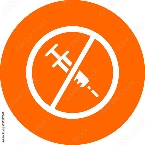 Anti Vaccination Icon Style