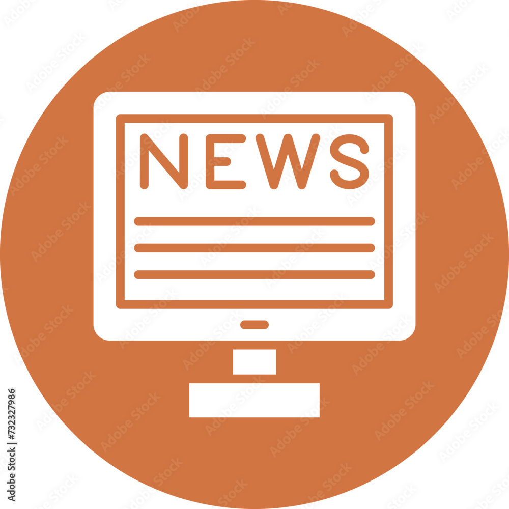Online Newspaper Icon Style Online Newspaper Icon Style