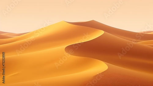 Desert background, desert landscape photography with golden sand dunes © xuan