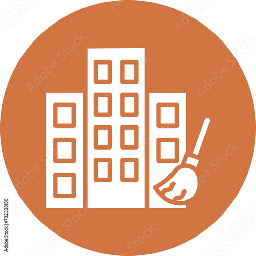 Hotel Cleaning Icon Style