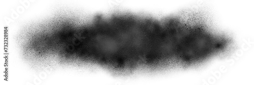 splashes of transparent black paint spray photo