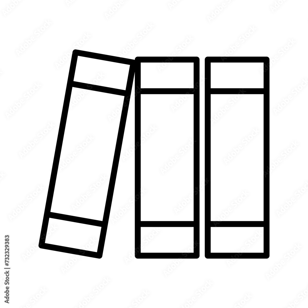 Book library line icon vector design Book library line icon vector design
