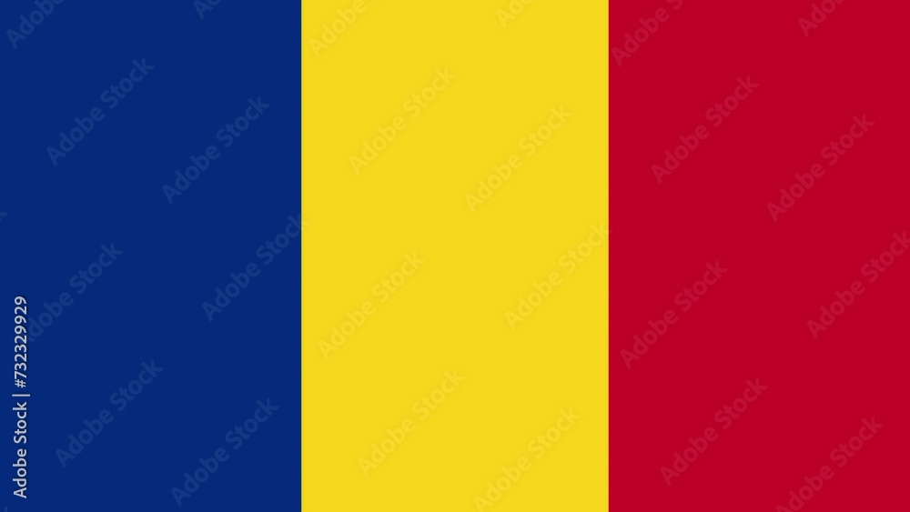 Animated illustration of Romanian flag for background in flat design Animated illustration of Romanian flag for background in flat design