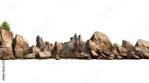 reaf rock beaches on sandscape isolated on white transparent png