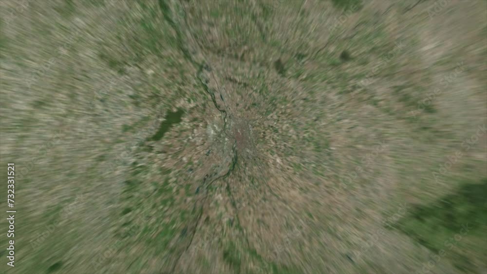 Earth Zoom on Toulouse City - France Earth Zoom on Toulouse City - France