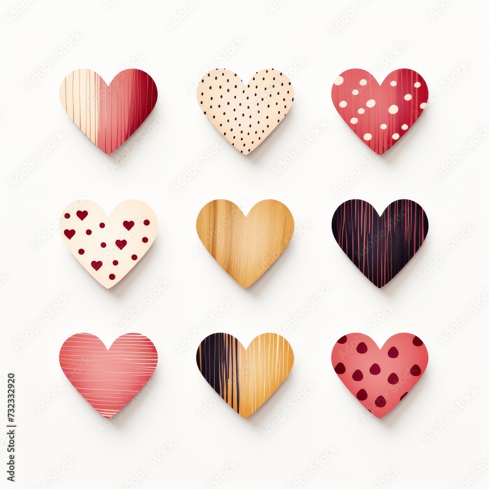 Cœur divers couleurs abstraites simples formes non uniformes tas poussiéreux dans le style d'un graphiste minimaliste Cœur divers couleurs abstraites simples formes non uniformes tas poussiéreux dans le style d'un graphiste minimaliste