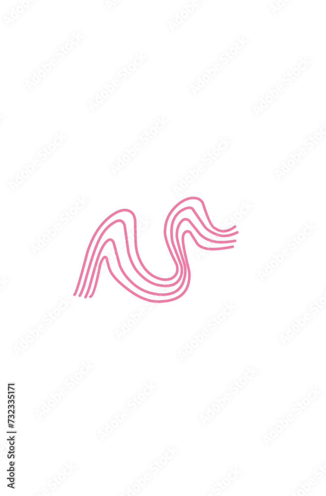 Obraz premium Pink Wavy Lines 