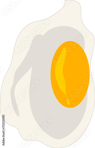 half fried egg
