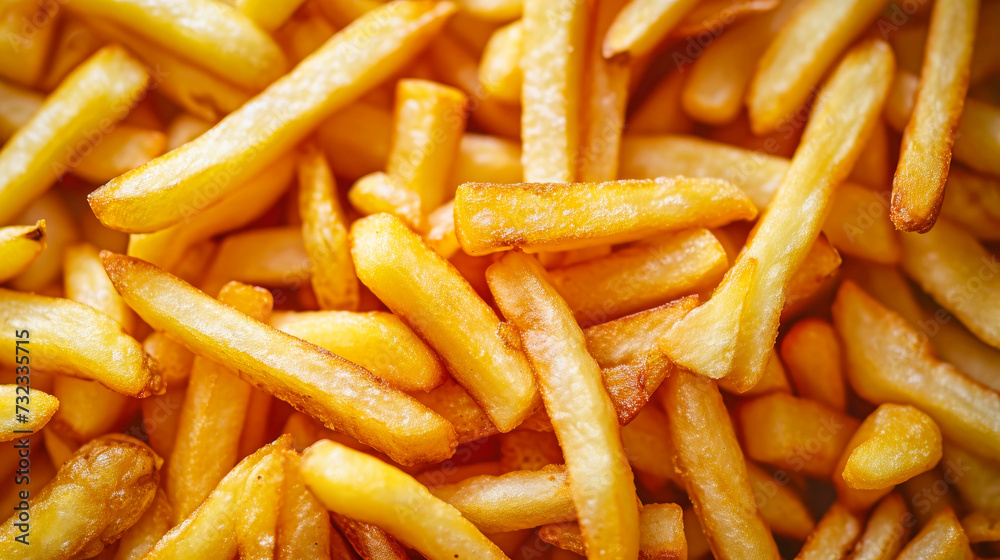 A Pile of French Fries Sitting Neatly Together A Pile of French Fries Sitting Neatly Together
