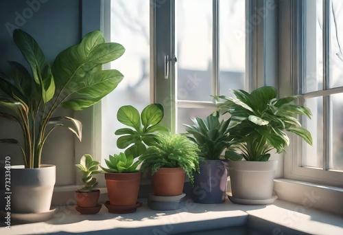 plant on the windowsill