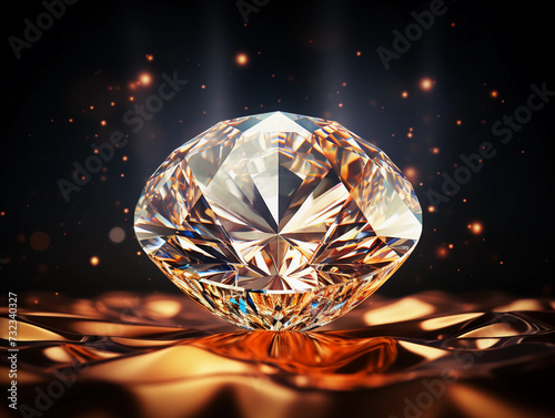 Single dazzling diamonds luxury expensive gemstone 