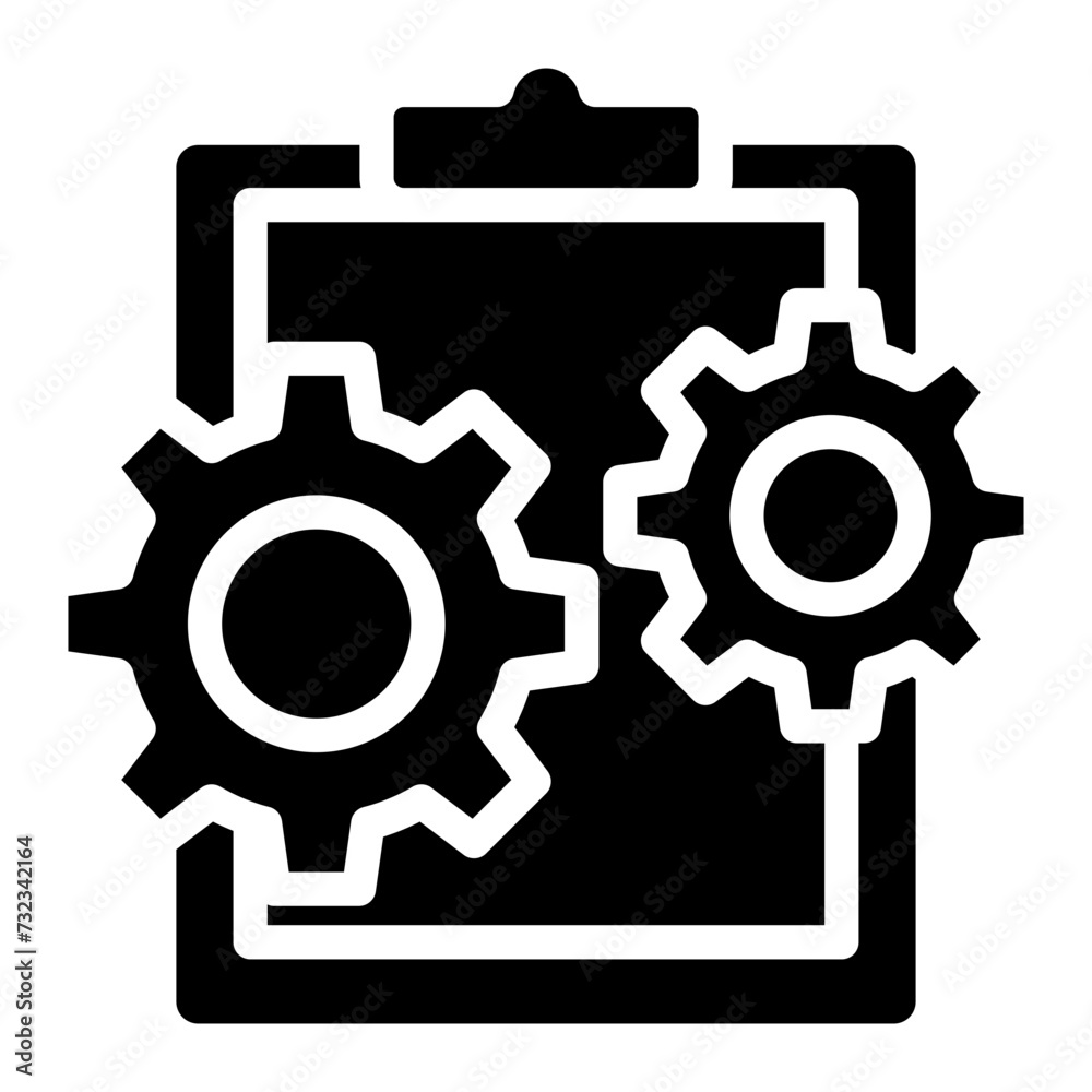 Obraz premium clipboard with gear