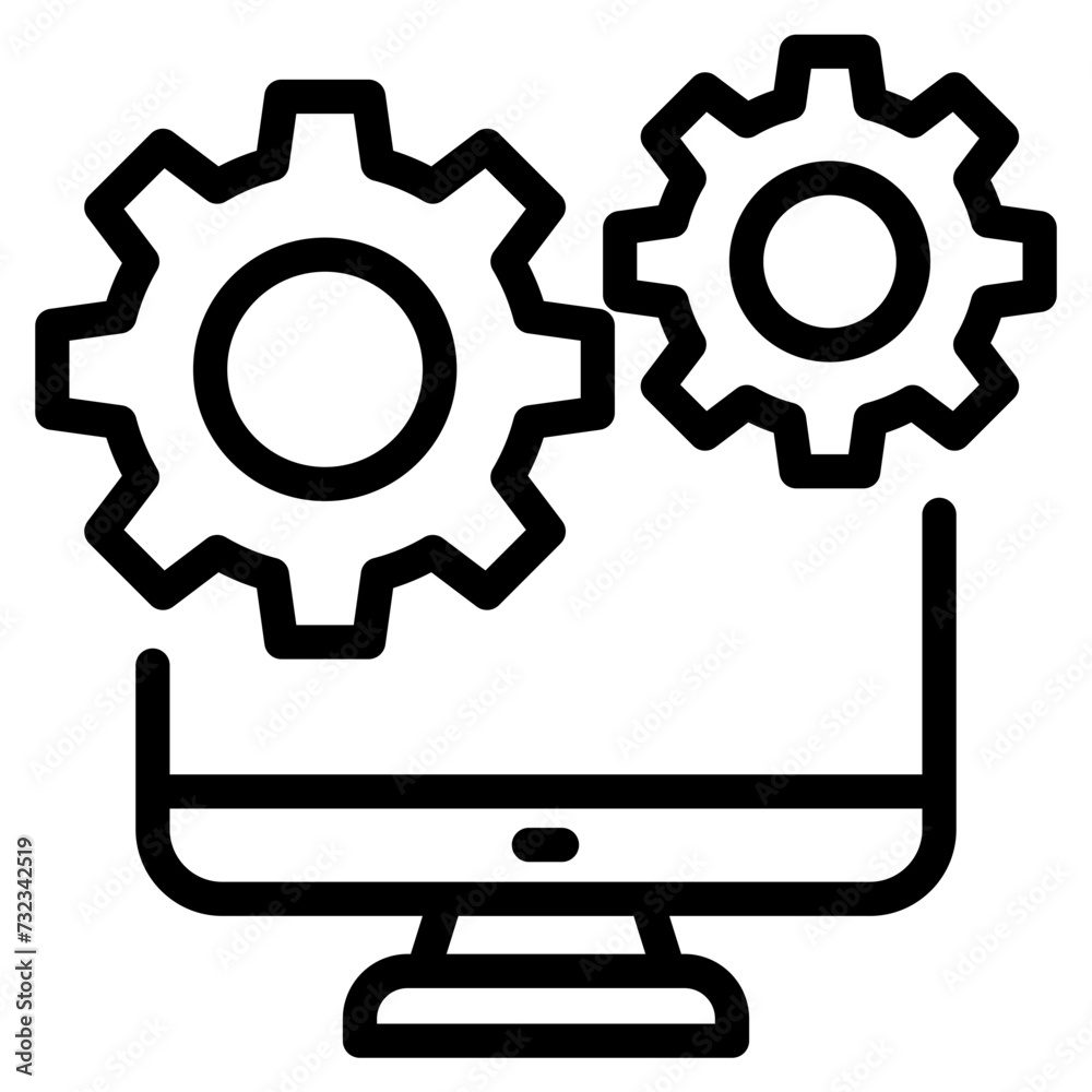 computer setting, computer repair icon computer setting, computer repair icon