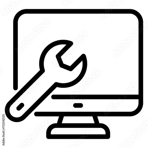 computer setting, computer repair icon