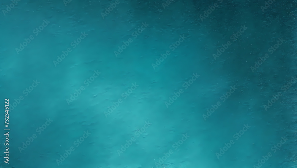 Oceanic Turquoise Teal Glowing Grainy Gradient Background Noise Grunge Texture for Webpage Header or Banner Design.