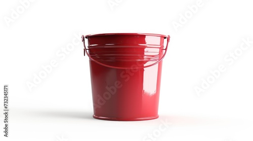 red bucket isolated on a white background © Sania