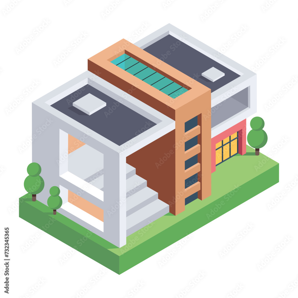 Modern Buildings Icon Modern Buildings Icon