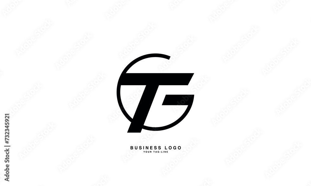 GT, TG, G, T, Abstract Letters Logo Monogram GT, TG, G, T, Abstract Letters Logo Monogram