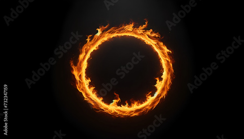 Dynamic ring of fire against a stark black backdrop, capturing the raw power of flame in motion for bold visual projects.
Generative AI.