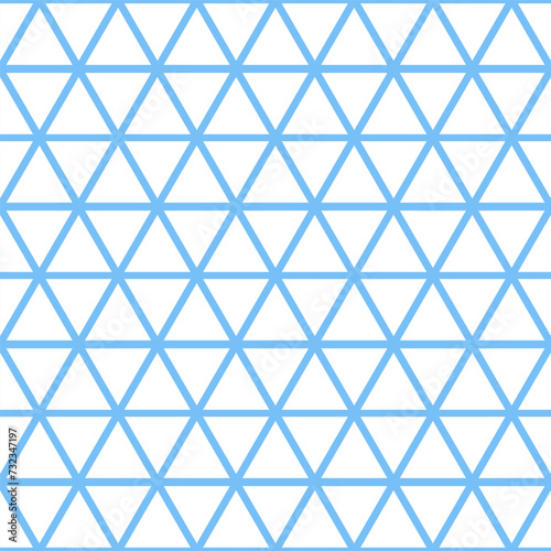 Blue seamless pattern with white triangles