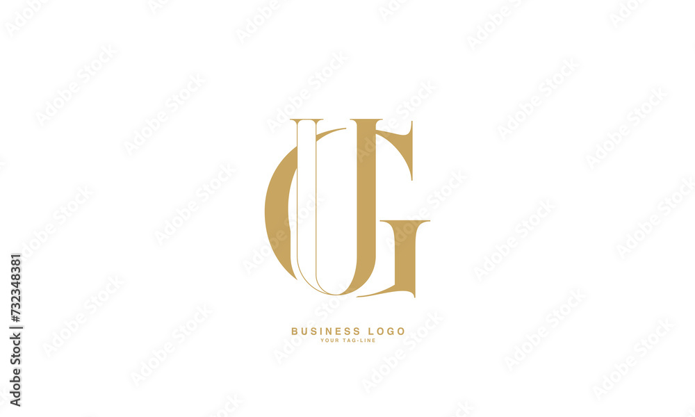 GU, UG, G, U, Abstract Letters Logo Monogram GU, UG, G, U, Abstract Letters Logo Monogram