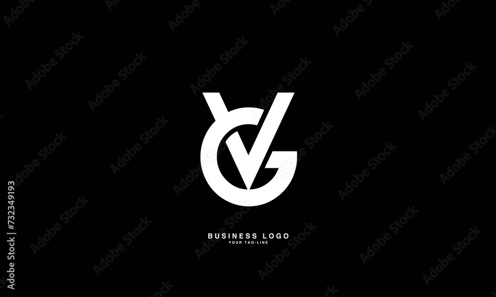 GV, VG, G, V, Abstract Letters Logo Monogram GV, VG, G, V, Abstract Letters Logo Monogram