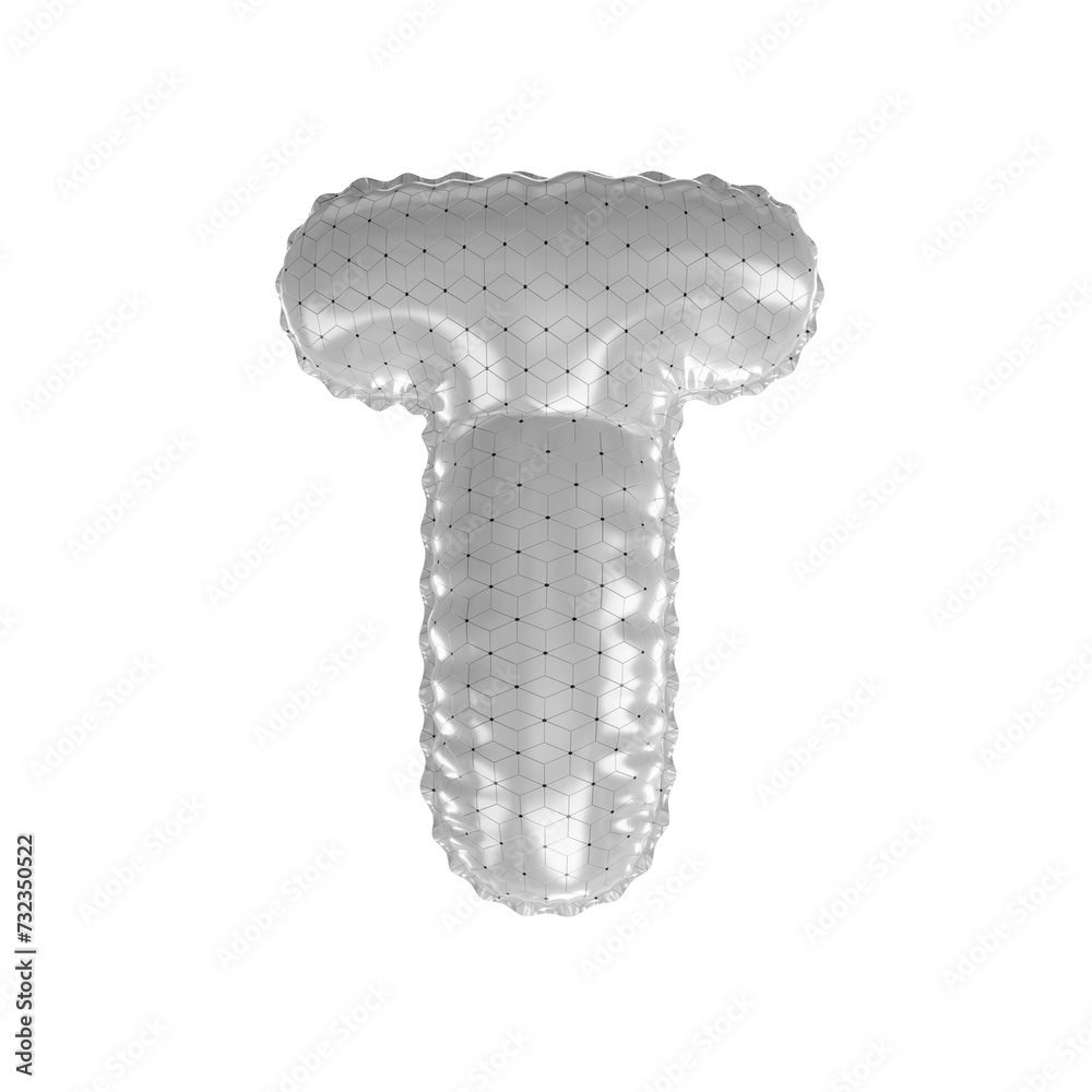 3D Balloon Letter T in Hexagonal Diamond glossy white
3D Balloon Letter T in Hexagonal Diamond glossy white