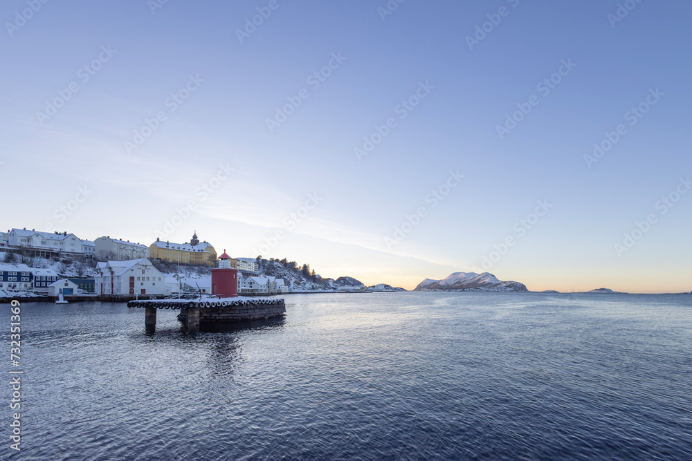 Aalesund (Ålesund) harbor on a beautiful cold winter's day. Møre and Romsdal county