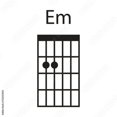 guitar chord icon vector