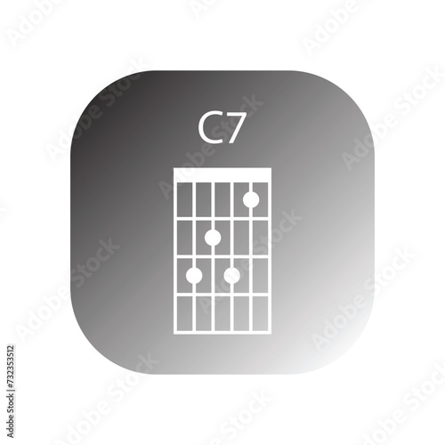 guitar chord icon vector