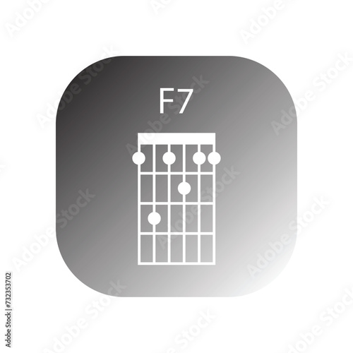 guitar chord icon vector