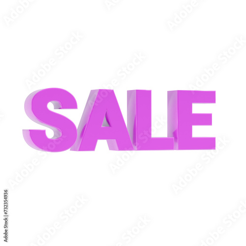 sale shopping text 3d icon