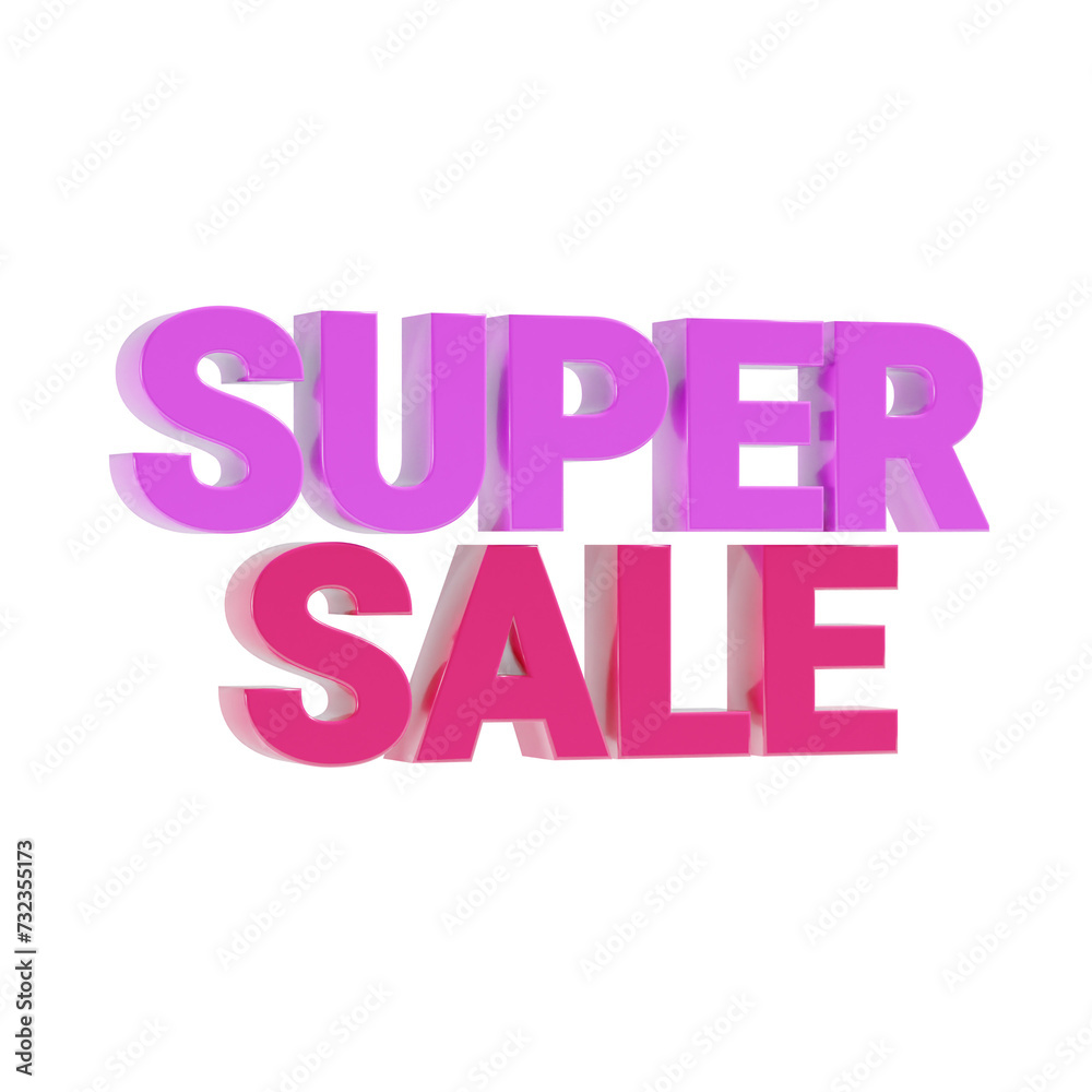 super sale shopping text 3d icon super sale shopping text 3d icon