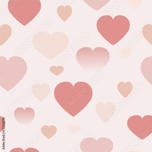Seamless pattern harts pink red