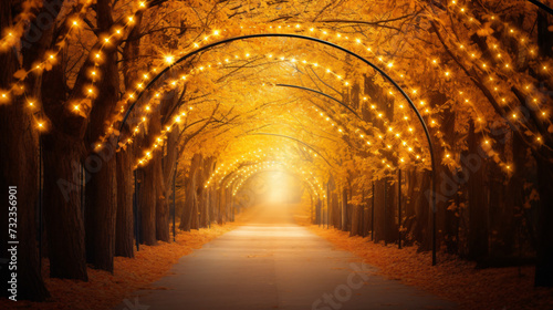 Luminous arch tunnel