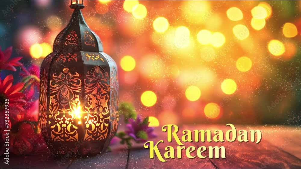 Eid Al Adha Mubarak. Traditional Ramadan Lantern with Particle Lighting Animation. Eid or islamic new year video Celebration. 4K Looping video for live wallpaper Eid Al Adha Mubarak. Traditional Ramadan Lantern with Particle Lighting Animation. Eid or islamic new year video Celebration. 4K Looping video for live wallpaper