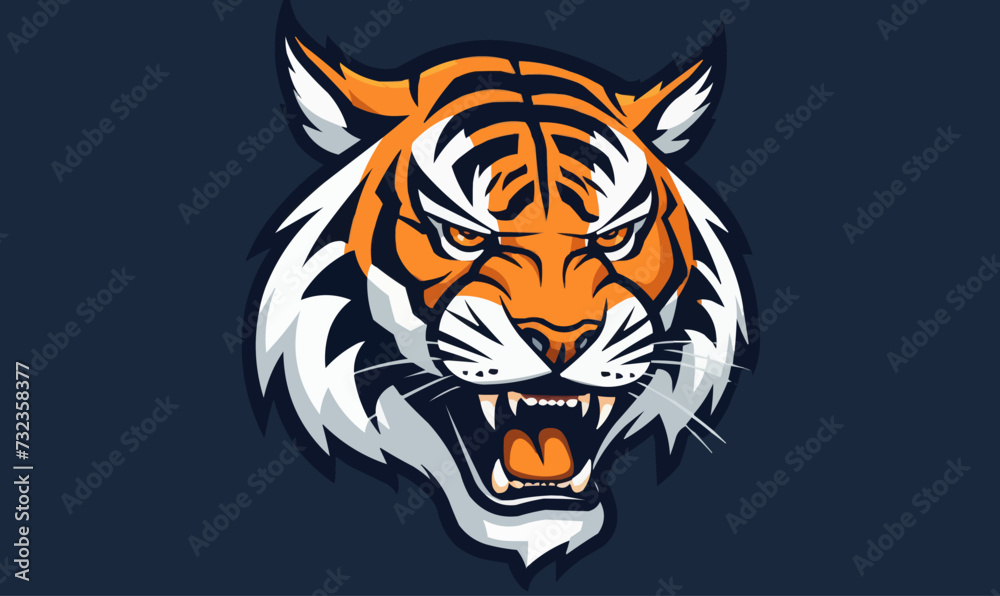 tiger head logo symbol bengal logotype mascot design