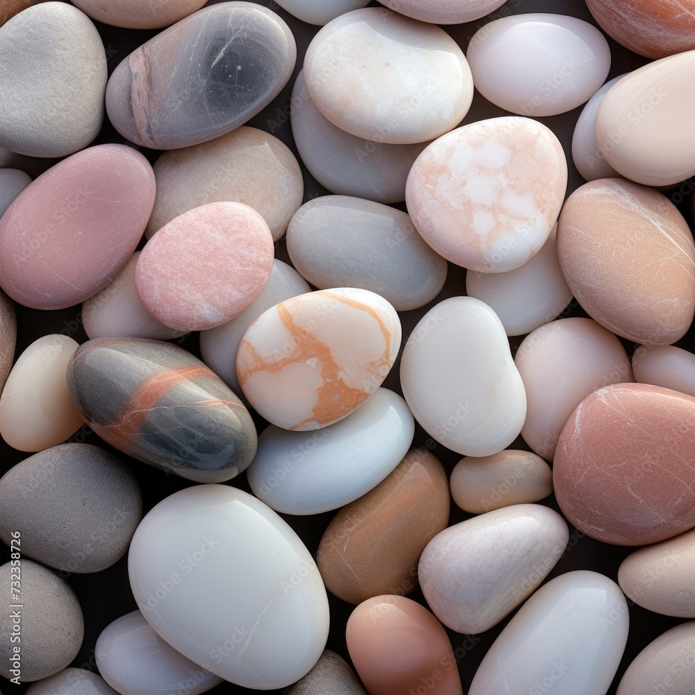 harmonic image of round pebble stones. 