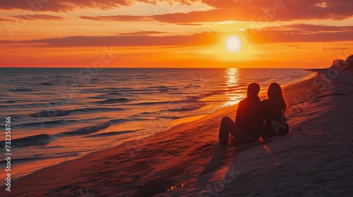 Romantic Seaside Sunset