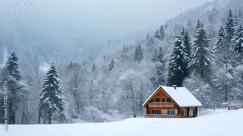 Cozy Cabin in Winter Wonderland © selentaori