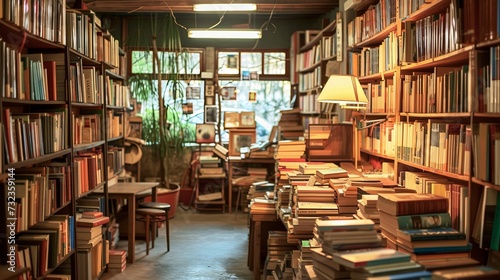 Vintage Bookshop in a Cozy Setting