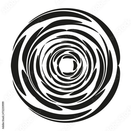 Cyclical circle, helix, volute element. Vector illustration. EPS 10.