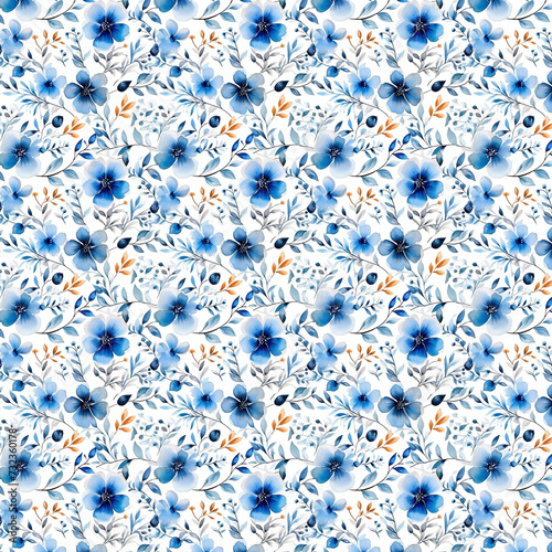 Floral Watercolor Seamless Pattern, Texture, Design,  Minimal Flowers, Flower pattern