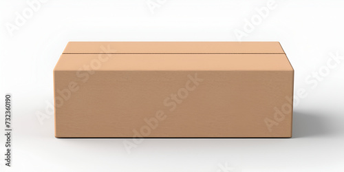  Brown blank cardboard box packaging on white background   © Mustafa