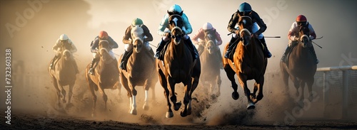 Thundering hooves: The thrill of horse racing. photo