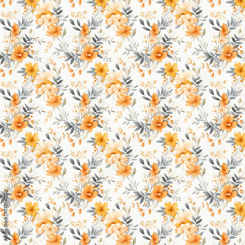 Floral Watercolor Seamless Pattern, Texture, Design,  Minimal Flowers, Flower pattern